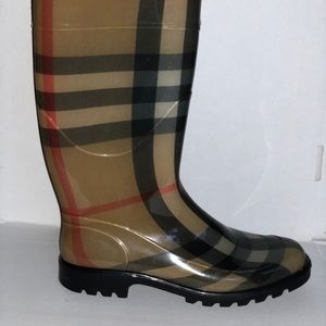 Burberry Rubber Rain Boots tall